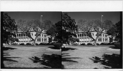 The Iolani Palace - Now the Territorial Capital Bldg. Honolulu - Hawaii