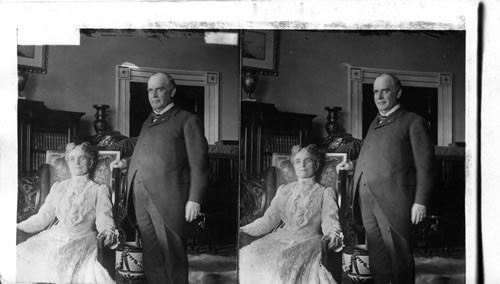 President McKinley's happiest hours - with Mrs. McKinley in their Home Apartments - White House, Washington