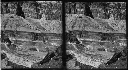 Faults in the Serpentine - looking across the gorge. Grand Canyon, Ariz