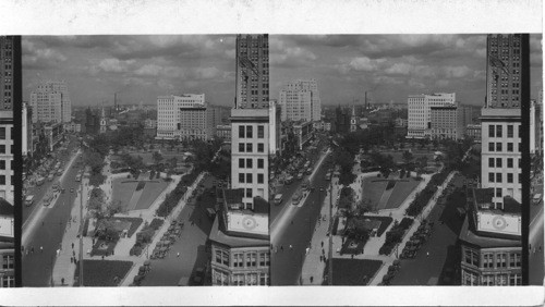From corner of Commerce and Broad St. Newark, N.J. looking N.E. on Broad St. at extreme right is military park bldg