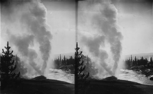 Riverside Geyser, Yellowstone Park. Wyoming