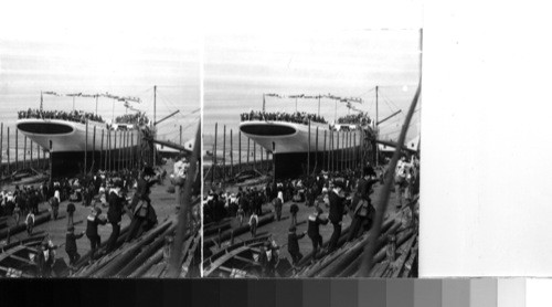 Calif. S.S. Cleveland at her dock in San Francisco