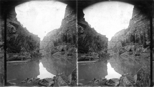 Reflections of Grandeur in a Mountain Stream. Canyon of the Grand, Colo