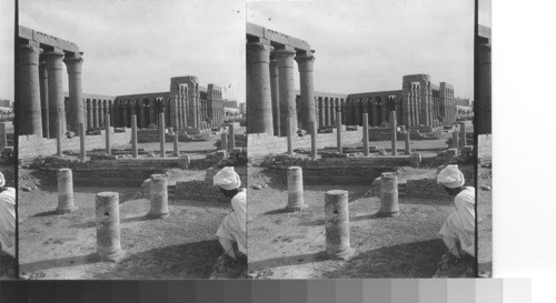 The most beautiful colonnade in Egypt, s. across a temple court, Luxor. See x2567