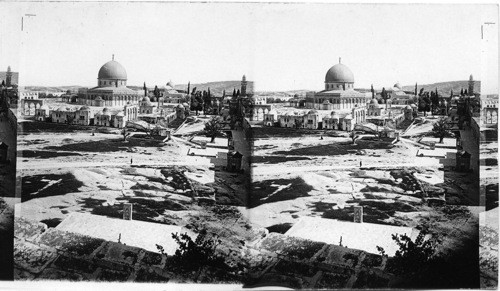 The “Dome of the Rock” site of Solomon’s Temple, from the N. W. - Jerusalem, Palestine