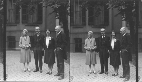 Prime Minister Ramsay Mac Donald and his daughter Isabel. Sir Esme Howard, British Ambassador, his wife Lady Isabella Howard at the British Embassy, Wash., D.C