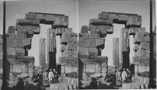 Sacred Lotus and Papyrus Columns. Temple of Karnak, Egypt