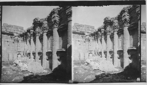 Beautiful Capitals, Interior of Temple of Jupiter, Baalbek, Syria