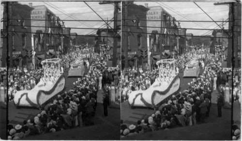 The Diamond Jubilee of Oil Parade, Titusville, Penna., 1934. three miles long (56 floats & nearly 30 musical organizations took part)