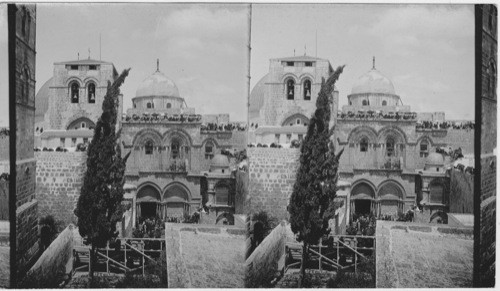 Easter procession entering the Church of Holy Sepulchre. Jerusalem. Palestine