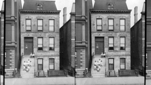 O'Leary Home, 558 De Koven St. where the big fire started. Chicago, Ill