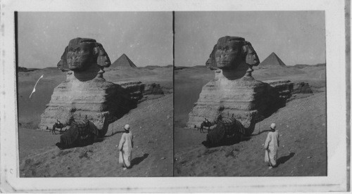 The Sphinx in silent watch over the Valley of the Nile Looking S. W