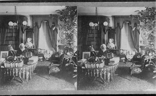 Longfellow in his Study, Cambridge, Mass