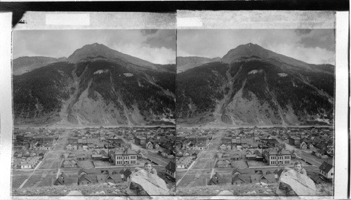 Silverton heart of a rich mining district (E.S.E) at Fort of Sultan Mountains. Colorado