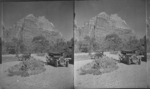 North a little west to Mt. Majestic from Zion Lodge. Zion National Park. Utah