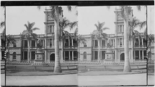 Statue of Kamehameha, the Most Famous Warrior and King of the Hawaiians, Honolulu, Hawaiian Islands, Judiciary Building