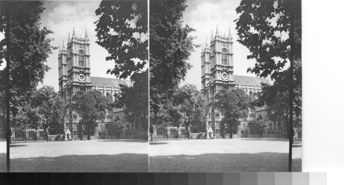 Westminister Abbey from Dean's yard. London, Eng