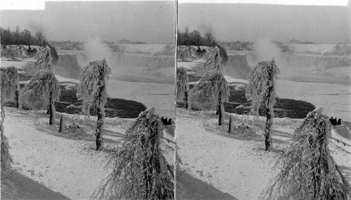 A winter scene in Niagara Falls, N.Y