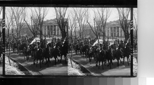 Prince henry in Washington - Troop F. escort to Prince Henry's arriving in the the White house grounds. February 24, 1902