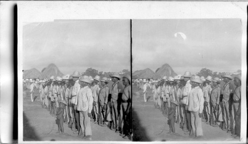 A company of the Cuban Army, Pinar del Rio Province. Santiago, Cuba