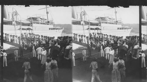 Natives coaling the Prinzessin Victoria Luise, at St. Thomas West Indies