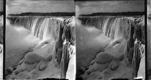 The Canadian Falls in Winter. Niagara Falls. N.Y