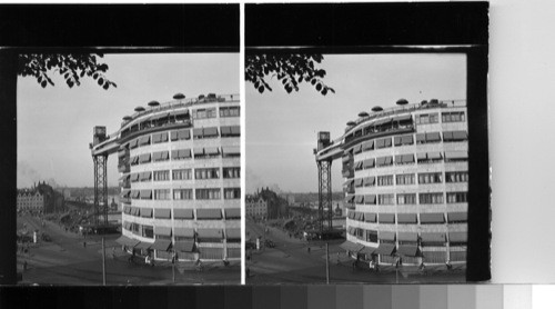 Sweden, Stockholm - Modern buildings at Katarina Hissen is headquarters of Swedish Cooperative Societies