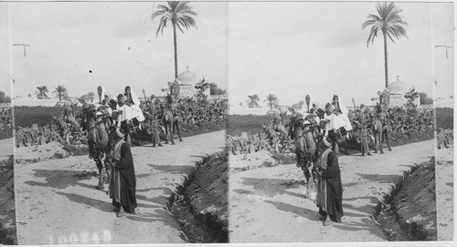 Travelers on the Plain of Sharon - near Lydda - Palestine