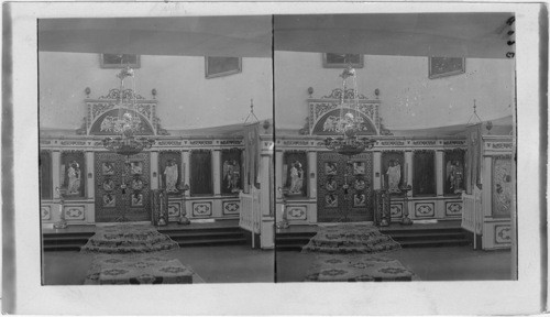 Interior of Old Greek Church, Sitka, Alaska