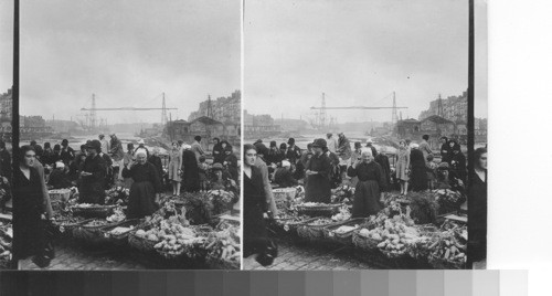 Marketplace, Loire River, at Nantes, France