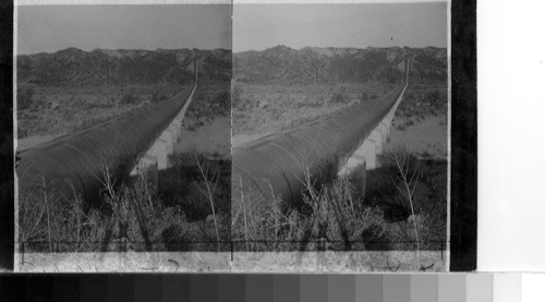 "Dead Man's Siphon," 11-foot steel Pipe Carrying water from Owens River to Los Angeles, Calif