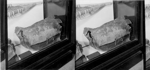 Buffalo rawhide trunk. Field Museum, Chicago, Ill