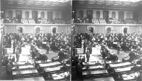 House of Representatives in session, lawmakers at work, U.S. Capitol., Washington