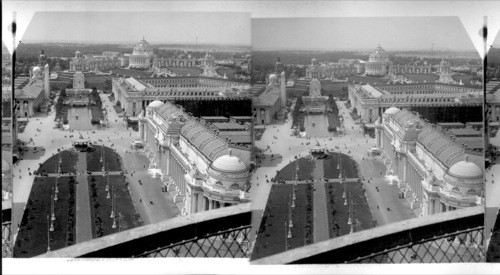 World's Fair. Manufacturers and Education Buildings from wireless Telegraph Tower, S. to Festival Hall