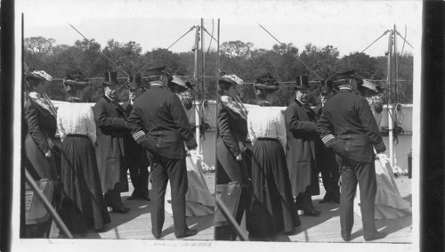 Roosevelt. President Roosevelt, Mayor Smith and Invited Guests on the Algonquin, Charleston Harbor