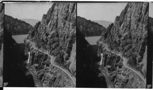 Shoshone Canyon, Dam and Road from South Rim