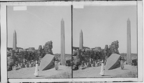 The tallest obelisk in Egypt, erected by Queen Makere (N.) Thebes, Egypt