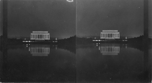 Lincoln Memorial and Reflecting Pool at Night, Wash., D.C