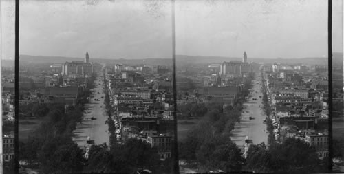 Pennsylvania Avenue from the Dome of the Capitol, Washington, D.C