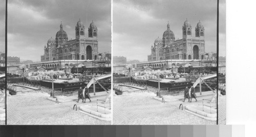 The cathedral and harbor. Marseille, France