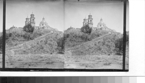 Stairway and Chapel on the Pyramid of Cholula, Mexico