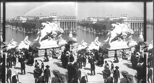 Educational and Manufacturer Building East over Grand Basin from Festival Hall, Louisiana Purchase Exposition