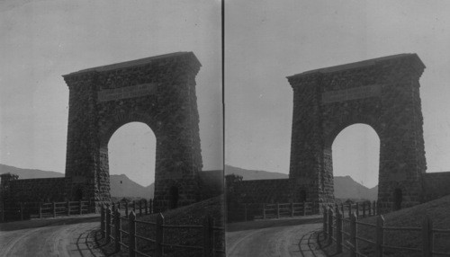 Entrance to Yellowstone Park at Gardiner, Montana, Dedicated to Pres. Roosevelt in 1903