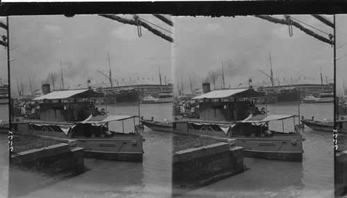 The gun boat Napudan which has seen some hard fighting. Manila, Philippine Islands