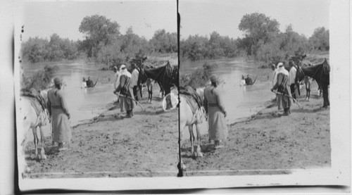 Baptizing in the Jordan. Palestine. Asia