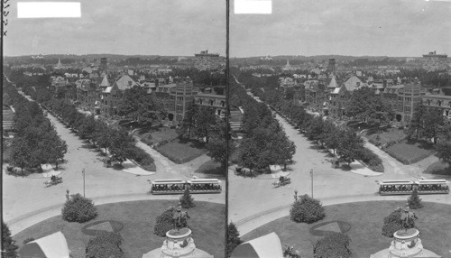 Massachusetts Avenue (west from Thomas circle) favorite center of fashionable society. Washington, D.C