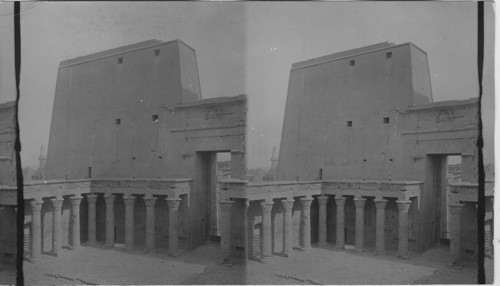 The Grand Pylos at Edfu - from roof of colonnade. Egypt