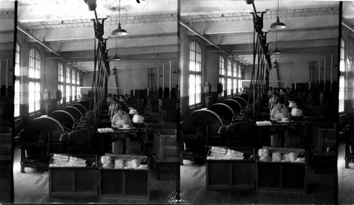 Straightening Silk Fibers, South Manchester, Conn