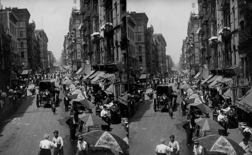 "A Street Scene in New York."