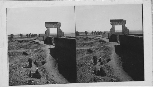 Ruins of the north Gate to Temple of Hathor Dendera